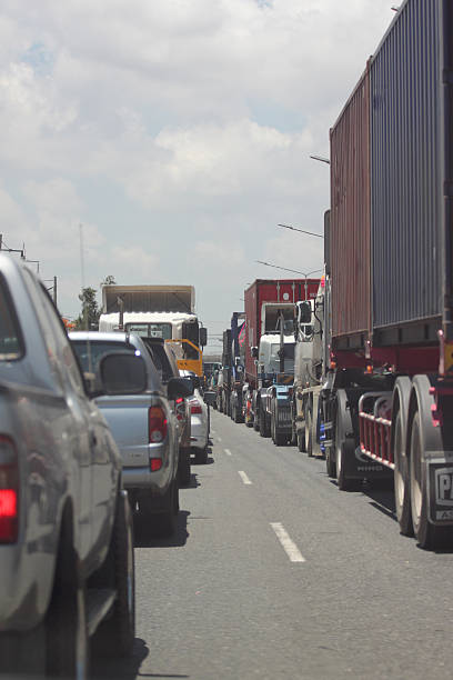 istock The car in traffic jam. 499779335