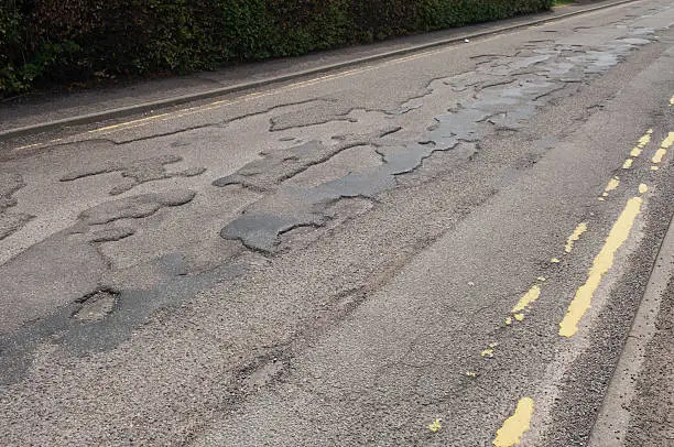 Photo of Uneven road surface