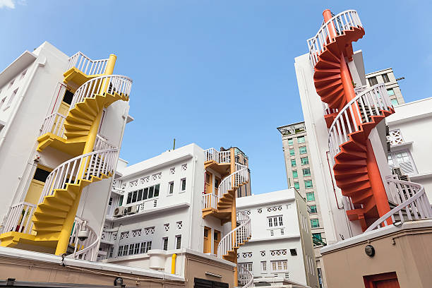 istock Colorful Spiral Staircase in Bugis Area 499780263