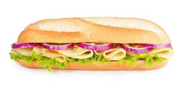 istock baguette with cheese, lettuce and red onion 499780492