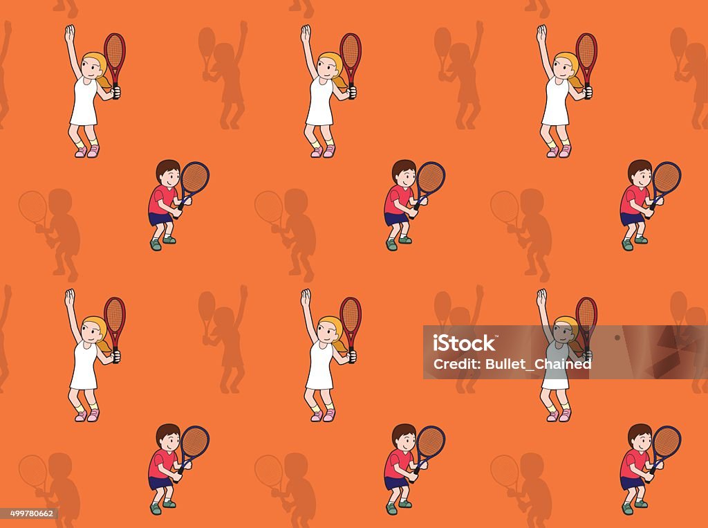 Tennis Wallpaper Cartoon Illustration 1 Stock Illustration - Download