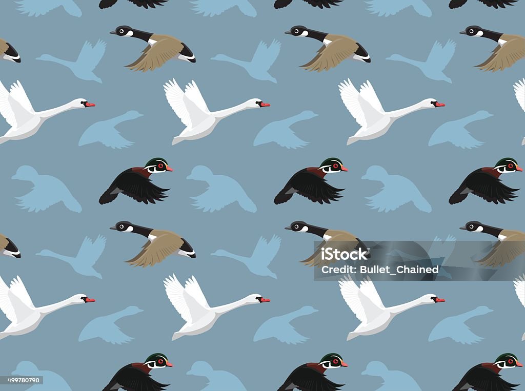 Ducks Wallpaper 1 Animal Background EPS10 File Format Flying stock vector