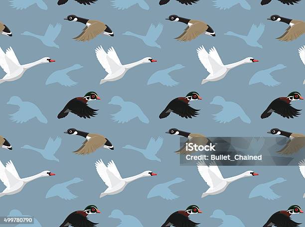 Ducks Wallpaper 1 Stock Illustration - Download Image Now - Flying, Swan, Canada Goose