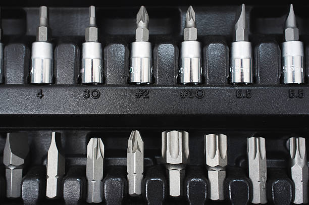 Free Stock Photo of Set of drill bits in a black toolbox | Download ...