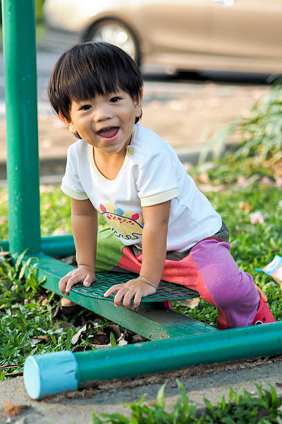 Little asian boy stock photo