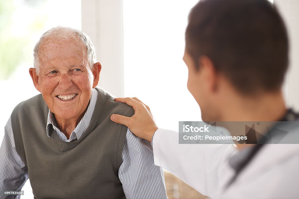 Relax! You're in good hands A doctor and elderly man share a friendly gesturehttp://195.154.178.81/DATA/i_collage/pi/shoots/783531.jpg Veteran Stock Photo