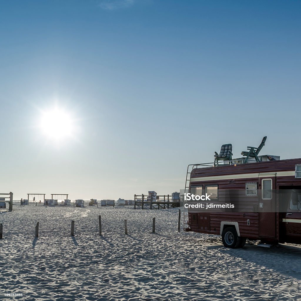 camping camping on the beach Motor Home Stock Photo