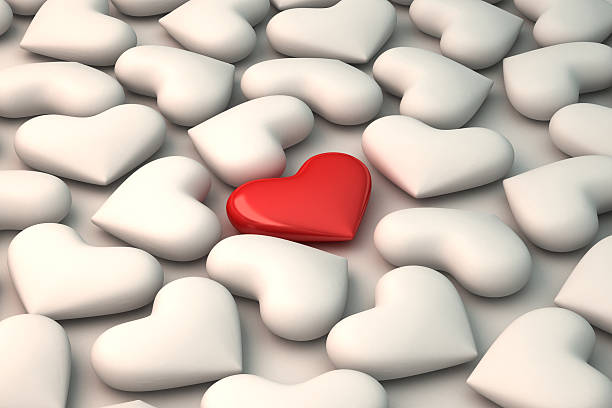 istock 3d red heart on white hearts background 499783757