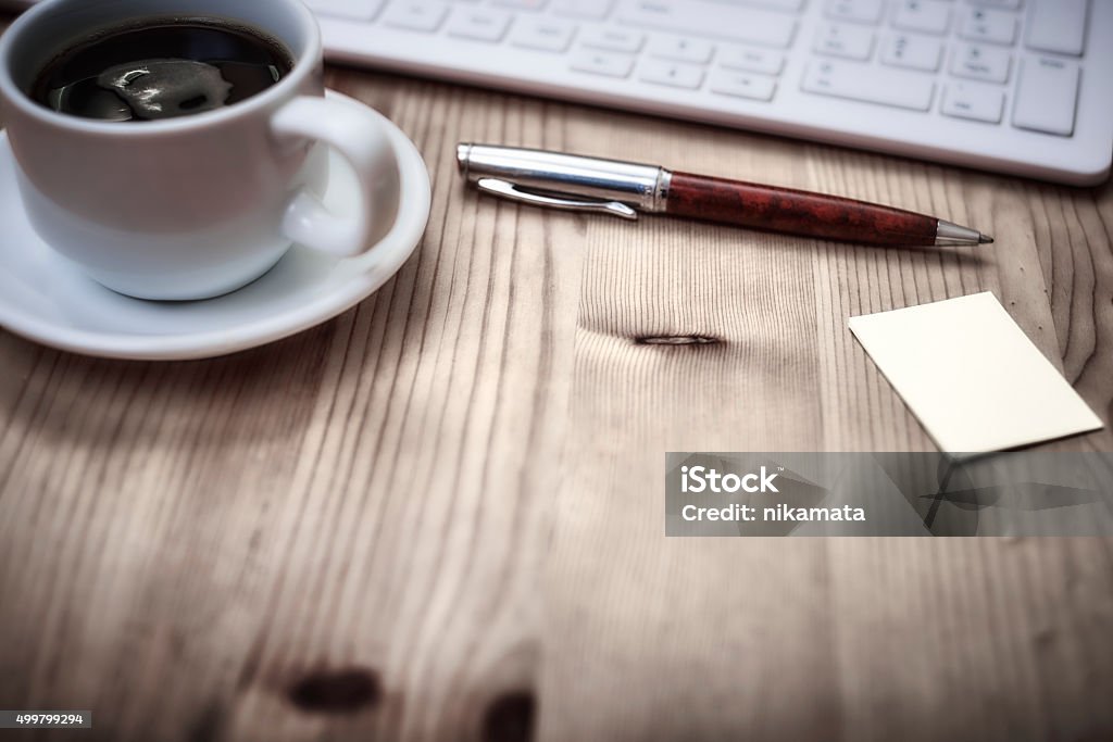 Coffee Computer Visual Workspace Modern Workspace With Computer And Coffee Cup Stock Photo - Download ...