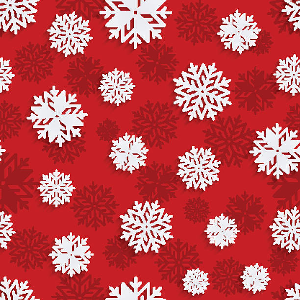 ilustraciones, imágenes clip art, dibujos animados e iconos de stock de snowflakes sin costuras fondo de invierno. applique fondo. ilustración vectorial. eps10. - christmas backgrounds christmas card part of