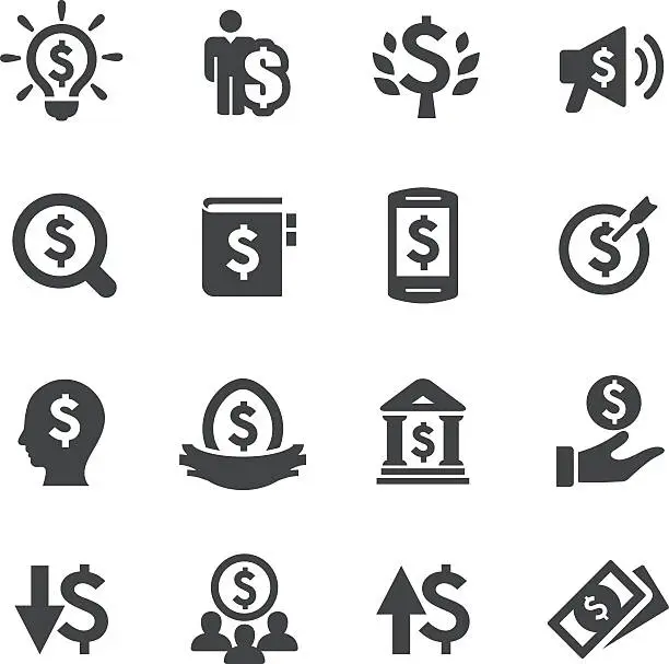 Vector illustration of Money and Finance  Icons - Acme Series