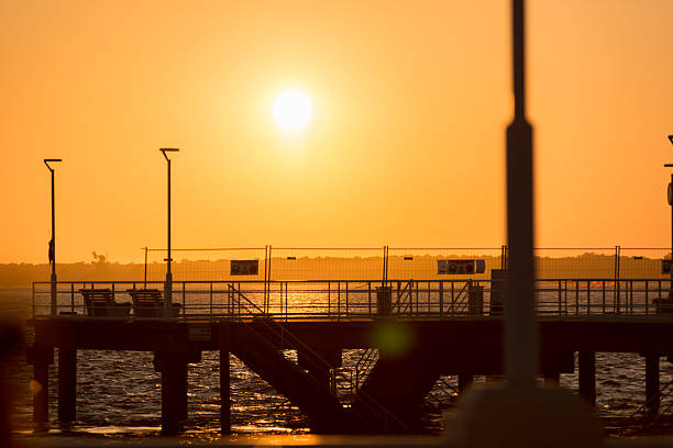istock Beautiful pier in the sunset. 499804736