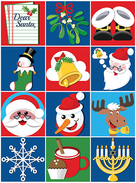 ilustrações de stock, clip art, desenhos animados e ícones de vetor ícones plana de natal - humpty dumpty