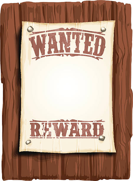 ilustraciones, imágenes clip art, dibujos animados e iconos de stock de ilustrado quería póster - wanted poster wild west incentive nail