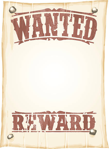 proste list gończy - wanted poster stock illustrations
