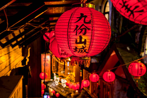 istock Hillside teahouses in Jiufen, Taiwan. 499805509