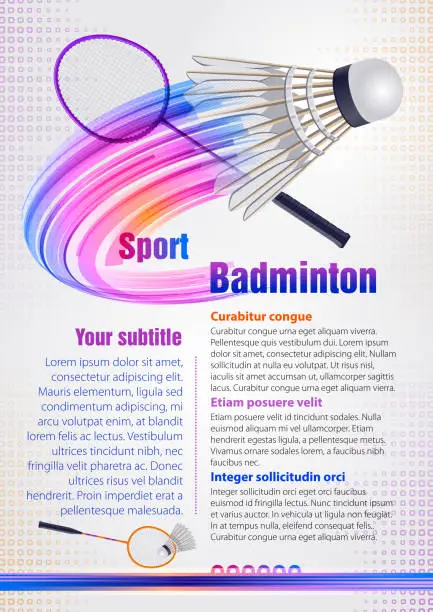 Vector illustration of Badminton