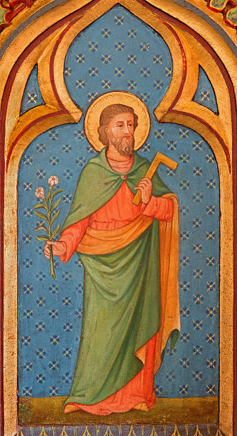 istock Bruges - Saint Joseph paint in st. Giles church 499808697