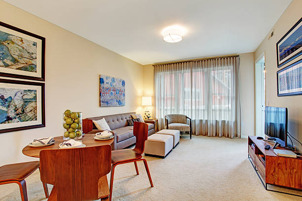 istock Modern apartment interior. Living room 499808797