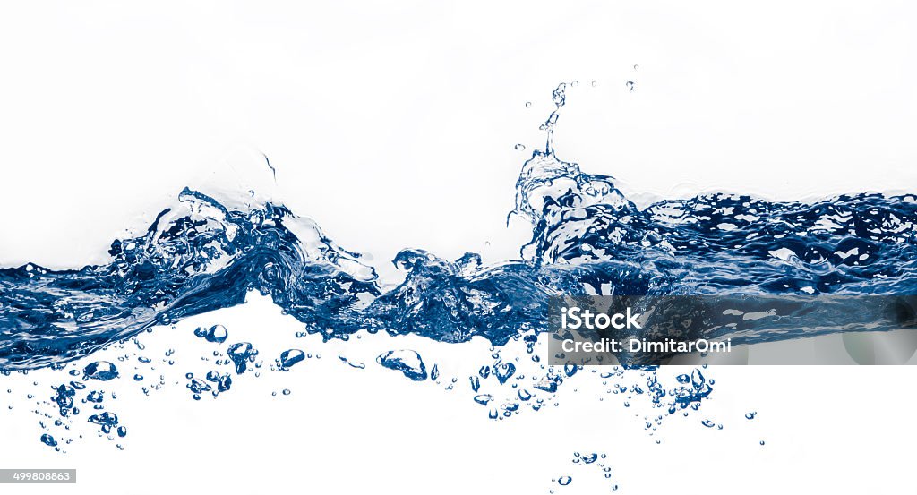 Acqua splash isolato su bianco - Foto stock royalty-free di Acqua