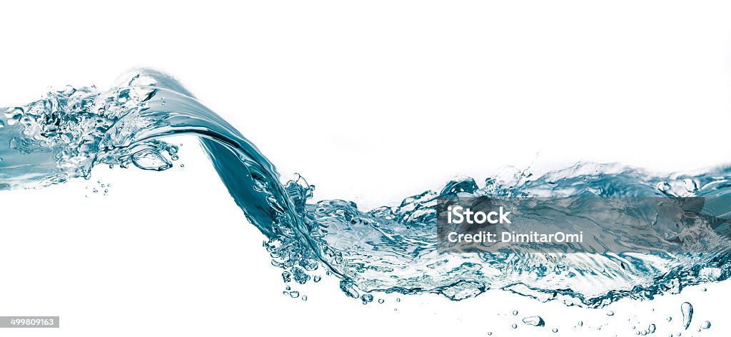 Acqua splash isolato su bianco - Foto stock royalty-free di Acqua