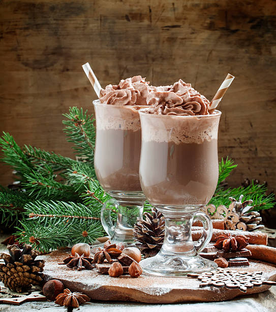 istock delicious hot chocolate with chocolate and whipped cream 499809712