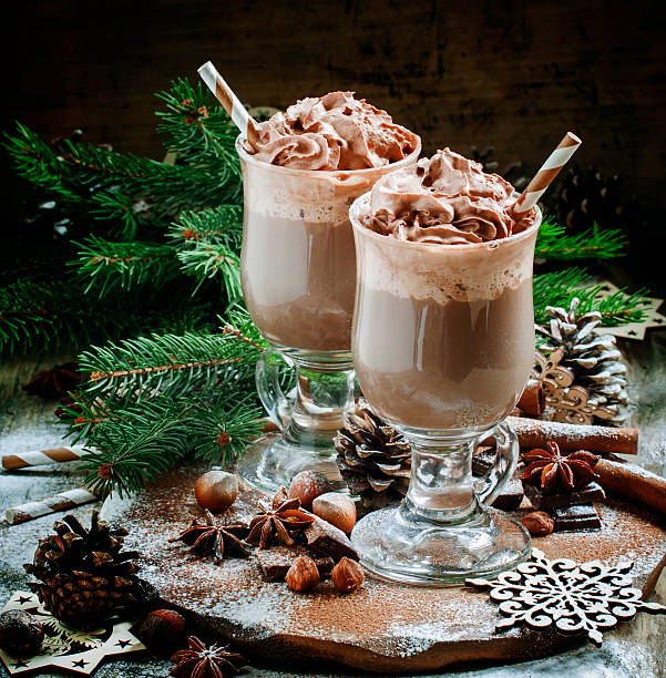 istock delicious hot chocolate with chocolate and whipped cream 499809870