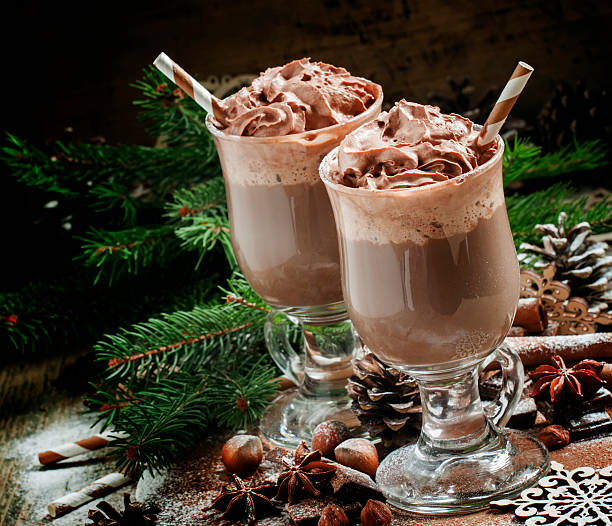 istock delicious hot chocolate with chocolate and whipped cream 499809918
