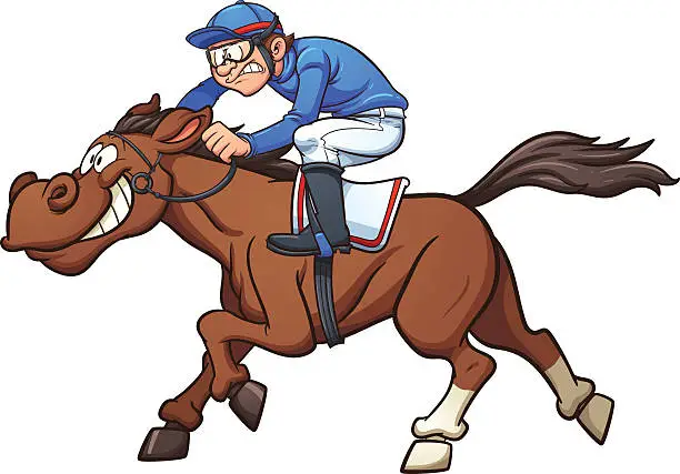 Vector illustration of Race horse