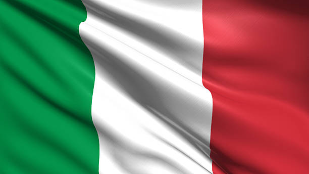 flag of Italy Italian flag with fabric structure italian flag stock pictures, royalty-free photos & images