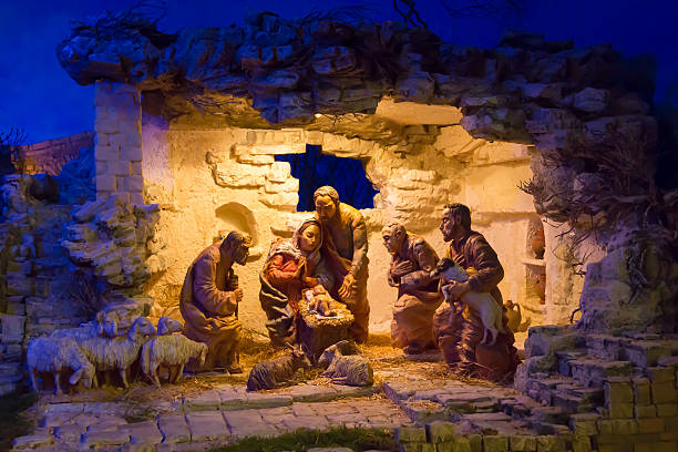 istock Beautiful Christmas Nativity with terracotta figurines 499813790