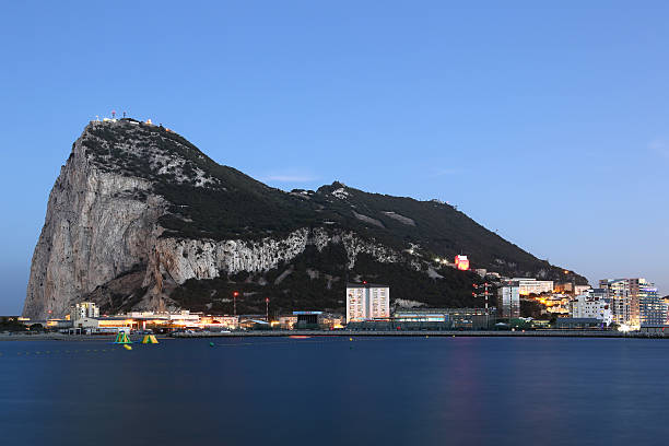 istock Gibraltar The Rock skyline at night 499813928