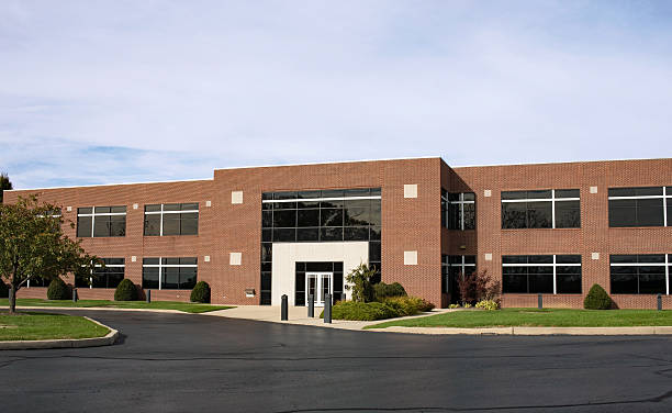 istock Contemporary Brick Business Building with Drive 499814084