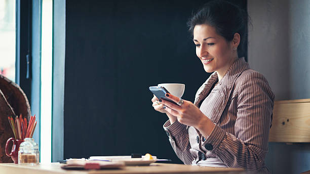 istock Young businesswoman having a coffee 499814092