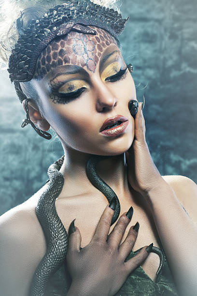 istock Gorgon girl in dungeon 499839135