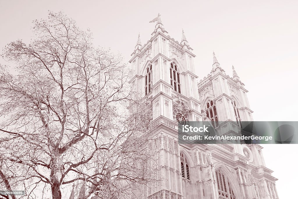 Westminster Abbey, London; England; UK Westminster Abbey, London; England; UK in Black and White Sepia Tone Abbey - Monastery Stock Photo