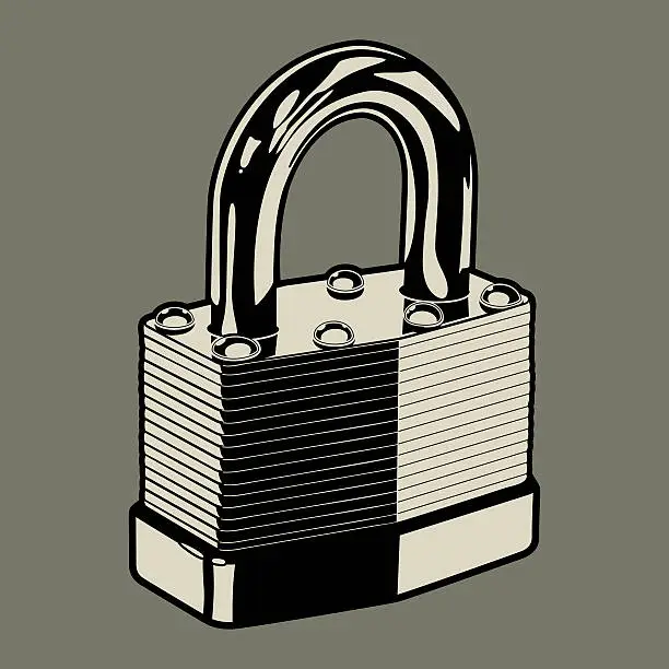 Vector illustration of Padlock