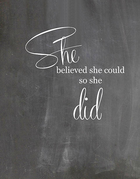 She believed she could so she did motivational Chalkboard