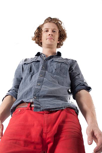 Low Angle View of Young man stock photo