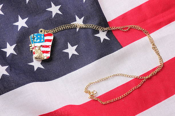 istock Necklace with statue of liberty 499843627