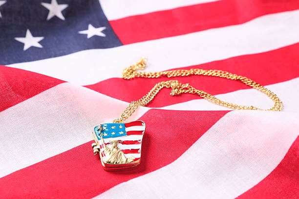 istock Necklace with statue of liberty 499843629