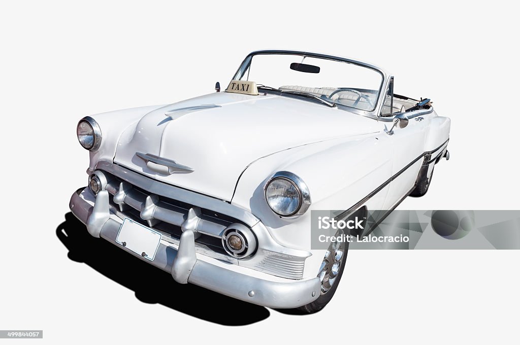 Clásico blanco Chevy convertible - Foto de stock de Descapotable libre de derechos