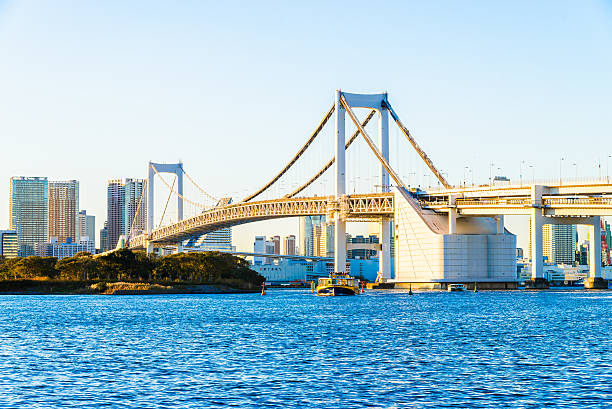 istock Rainbow bridge in Tokyo city at Japan 499844182