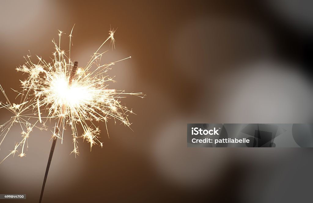 sparkler - New Year's Eve sparkler - celebrating New Year's Eve Sparkler - Firework Stock Photo