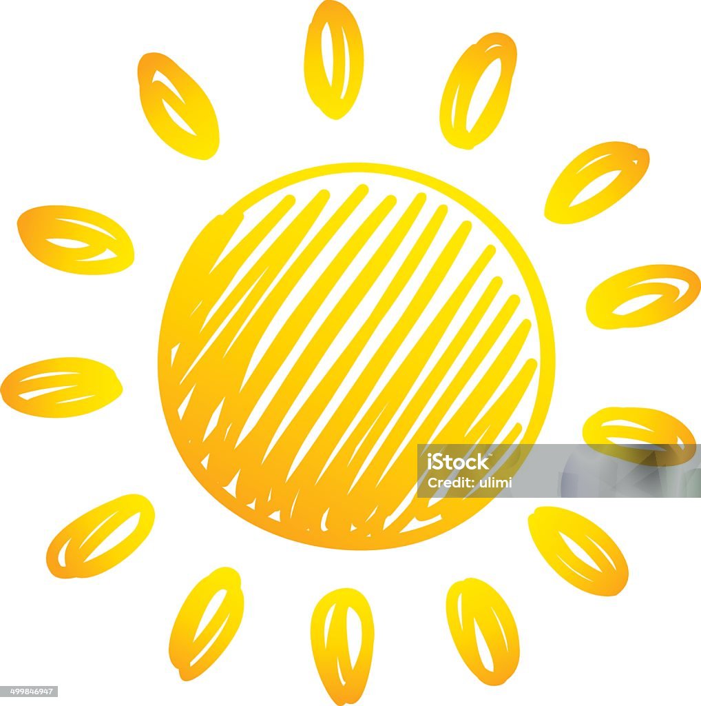 Sun Sun, pencil drawing Abstract stock vector