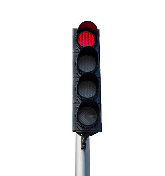 istock Red color on the traffic light. 499853340