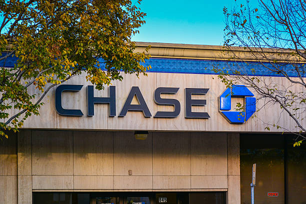 Chase Bank, San Carlos, CA stock photo