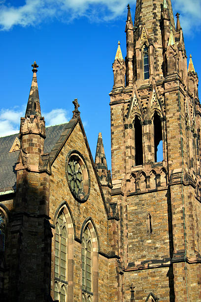 copley square, boston - boston new england water church foto e immagini stock