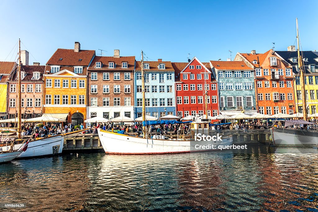 Nyhavn, Kopenhagen, Dänemark - Lizenzfrei Außenaufnahme von Gebäuden Stock-Foto