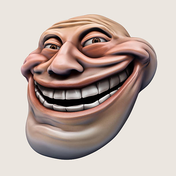 ilustrações, clipart, desenhos animados e ícones de trollface.  troll ilustração 3d internet - freshwater fishing